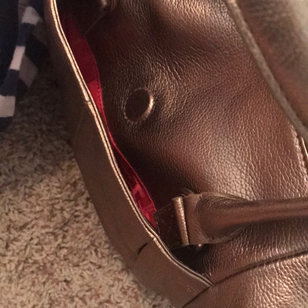 Elaine Turner Medium Gold Satchel Purse - Picture 7 of 10